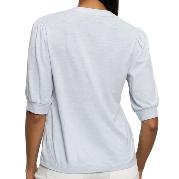 Sanctuary Women’s Mixed Media Button Front Tee Light Blue Size M - Picture 3 of 3